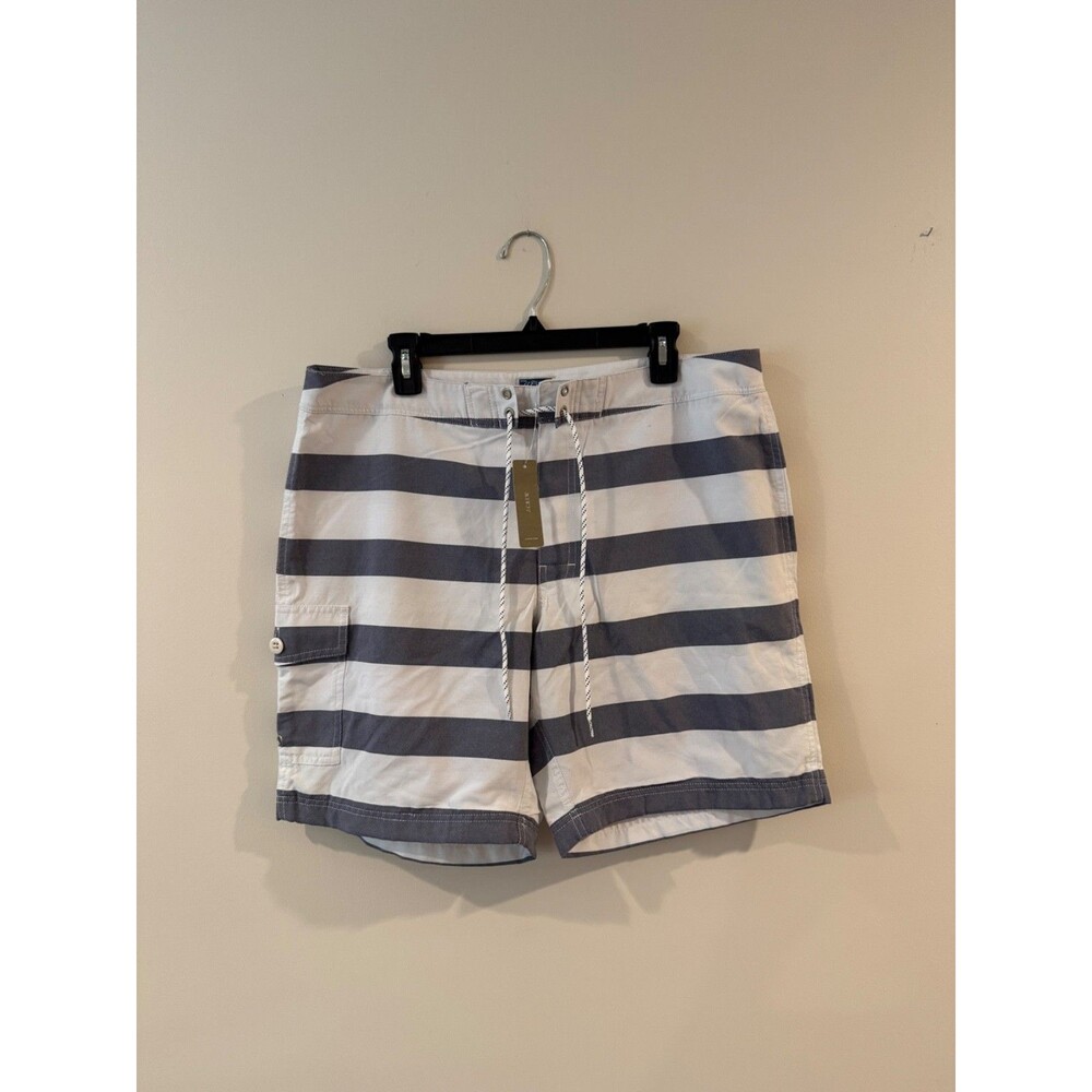 J.Crew 9" striped long board shorts 36W NWT!